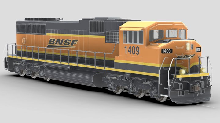 BNSF, EMD SD60M 3D Model