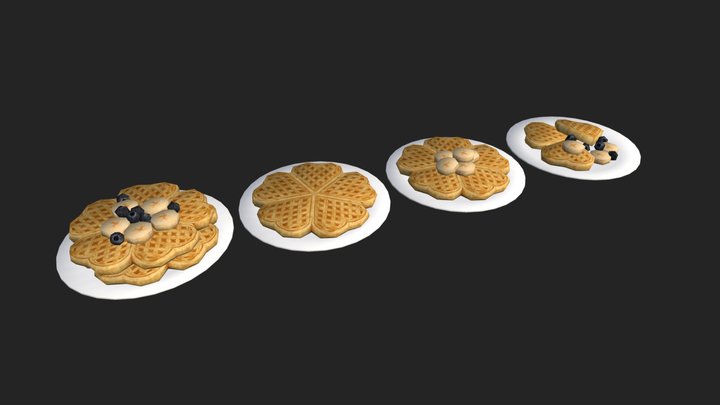 🧇waffles low poly🧇 3D Model