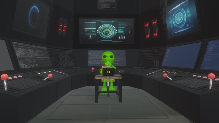 alien animation 2 3D Model