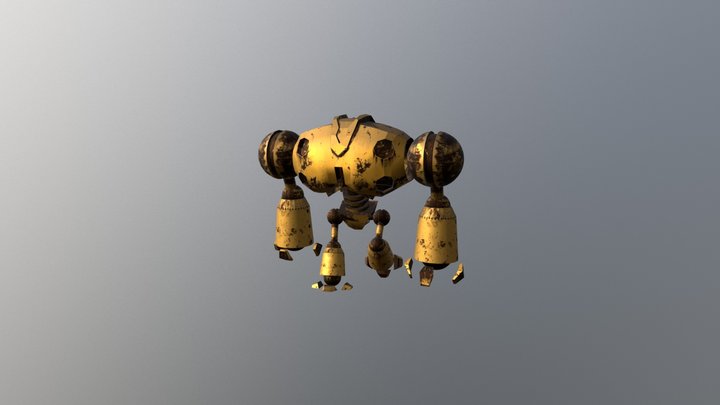 Robot Walk Cycle 3D Model