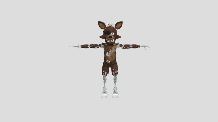 Foxy The Pirate Fox Remastered 3D Model