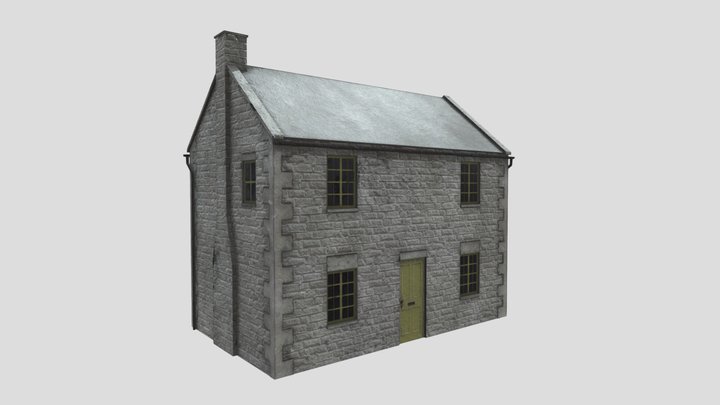Uk Stone Country House 1 3D Model