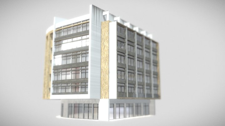 Low-Poly building V.2 3D Model