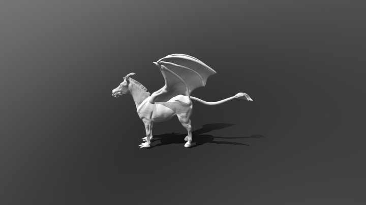Jersey Devil Monster Horse 3D Model