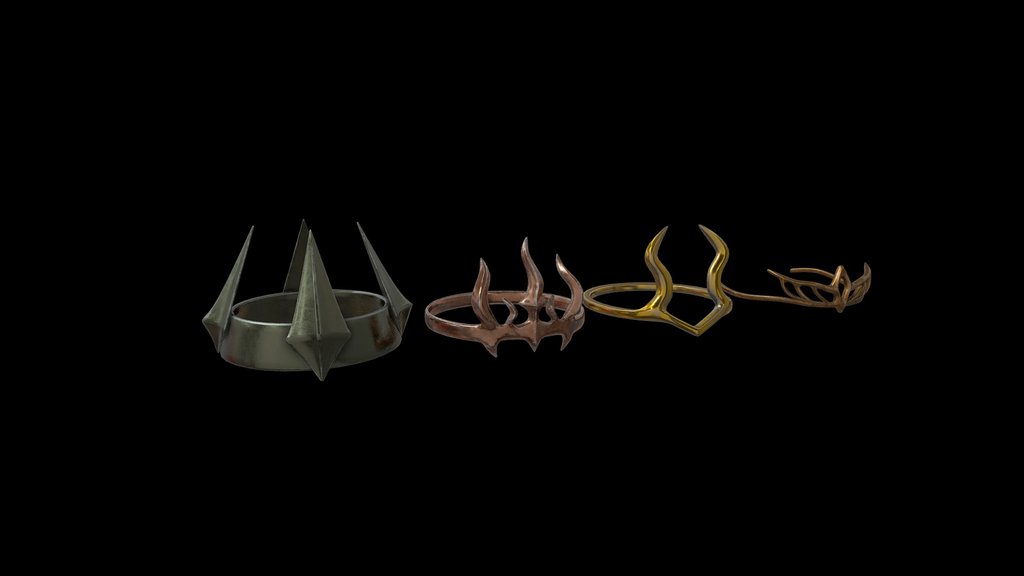 Game-Ready Crown Pack (Low Poly)