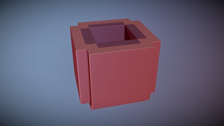 Pixel - Flower Pot 3D Model