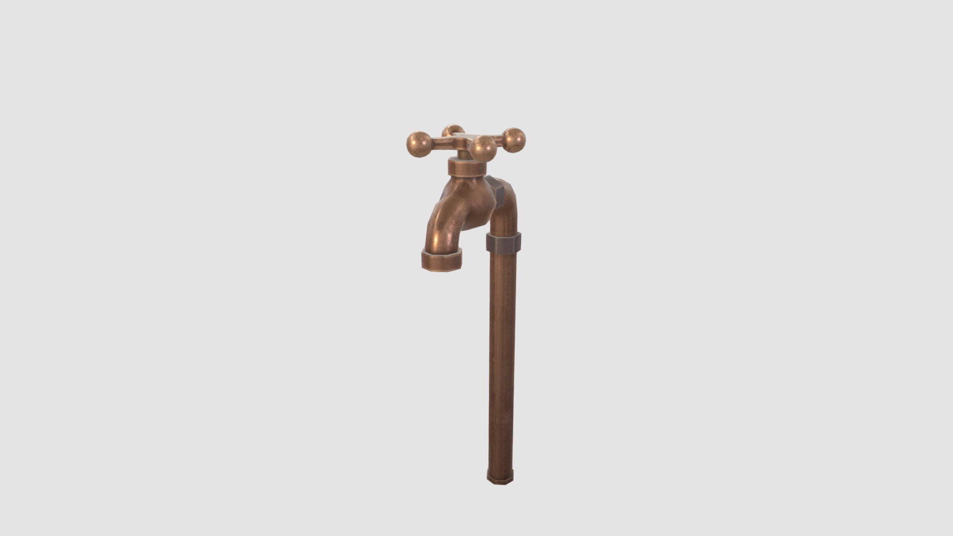3D model Water Tap - This is a 3D model of the Water Tap. The 3D model is about a wooden door handle.