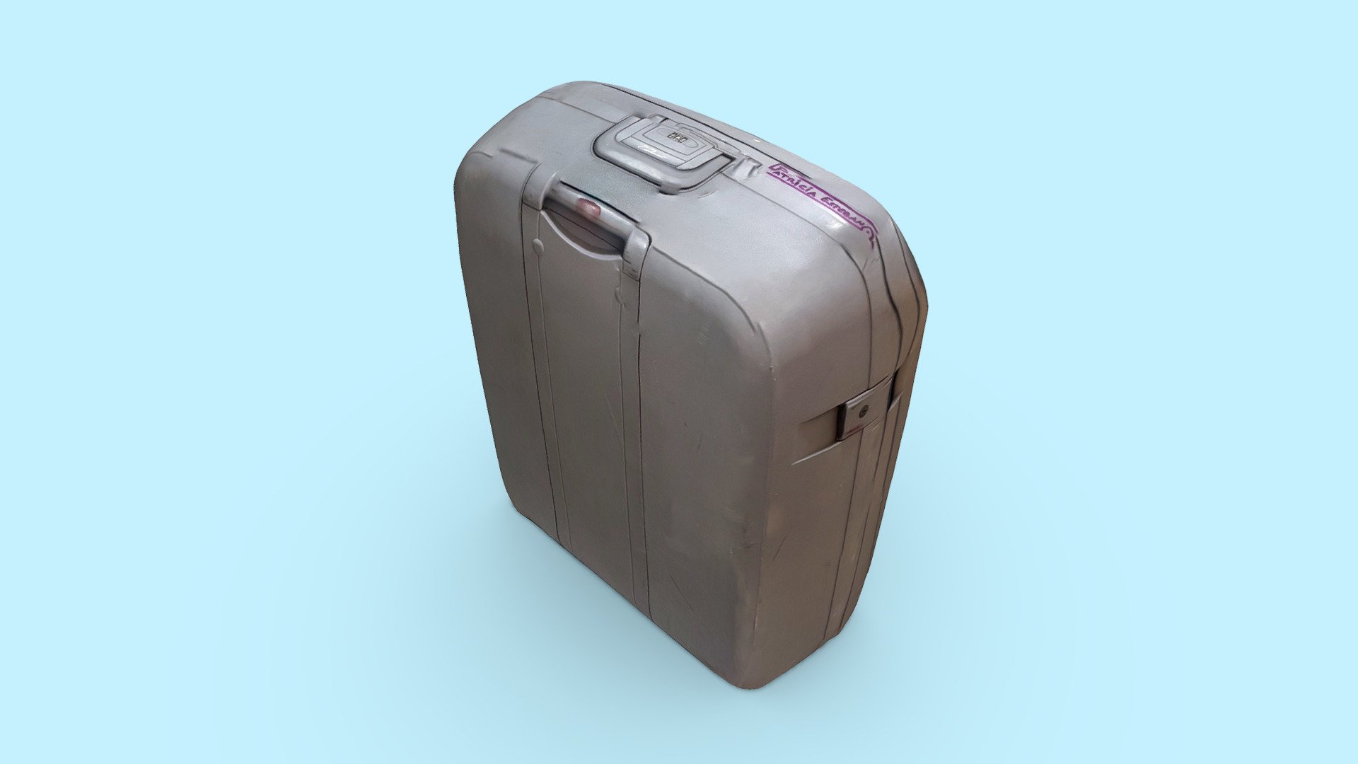 Grey Luggage Scan — Sketchfab embed 3D viewer