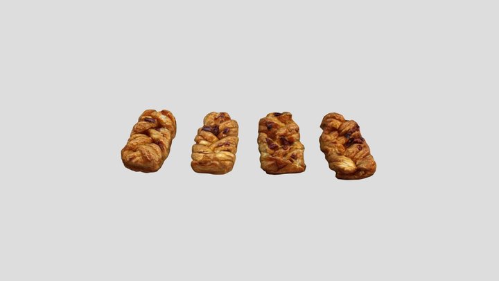 Danish pastry pecan maple syrup 3D Model