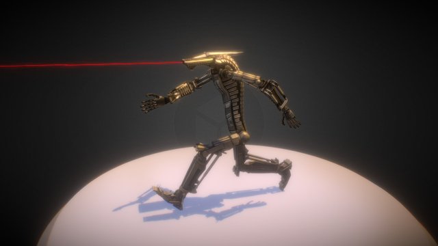 Crazy Running Robot Animation