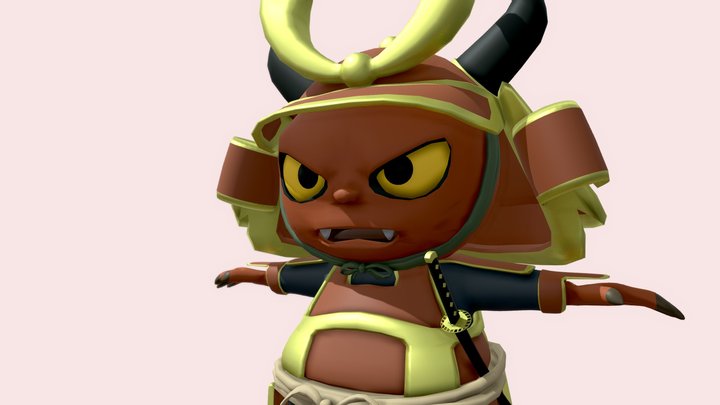 Samurai Devil 3D Model