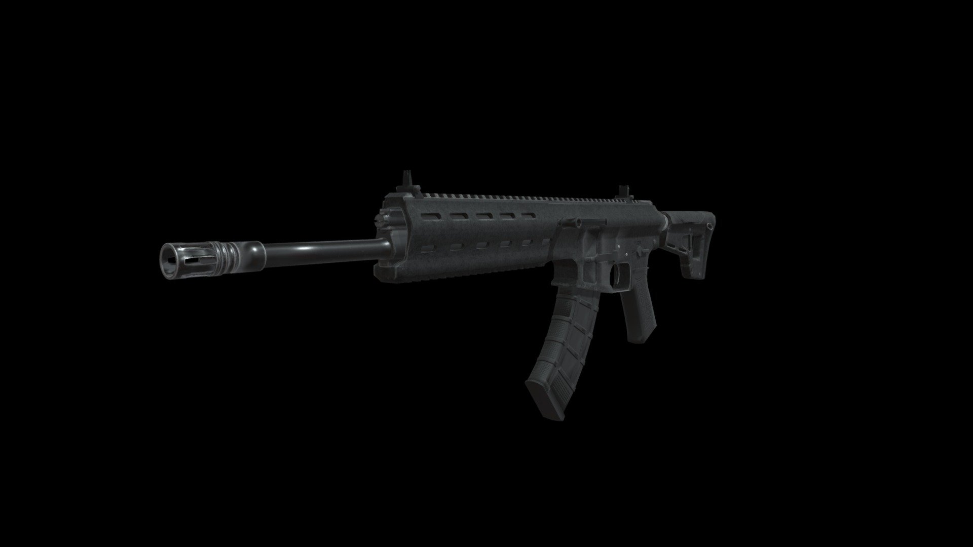Assault Rifle - SK-13 - 3D model by Ouail (@OuailArt) [b65fe42] - Sketchfab