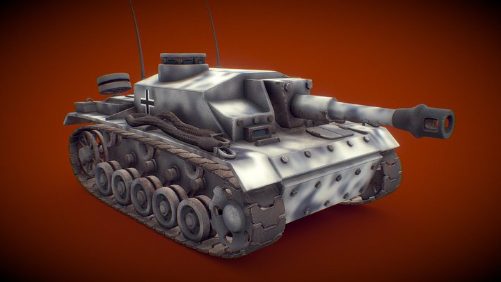 Stylized Stug III Ausf G 3D Model
