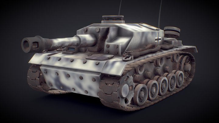 Stylized Stug III Ausf G 3D Model