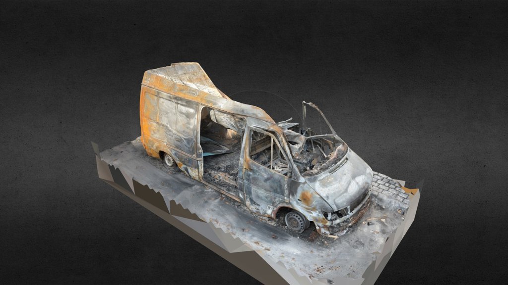 Lviv Morning Rocket Attact. Destroyed Car