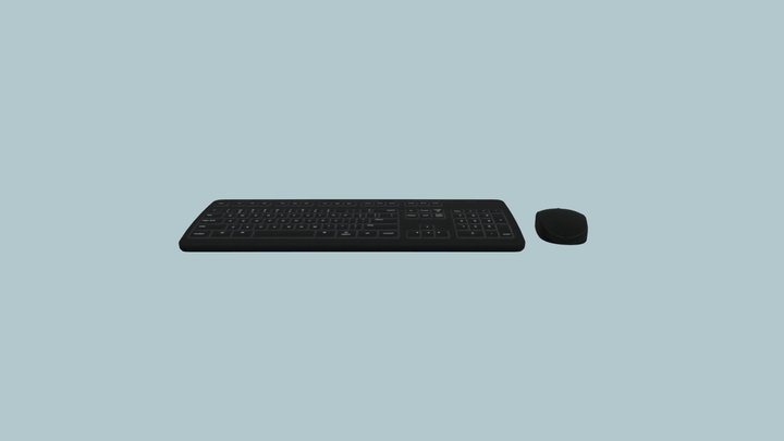 Keyboard Mouse 3D Model