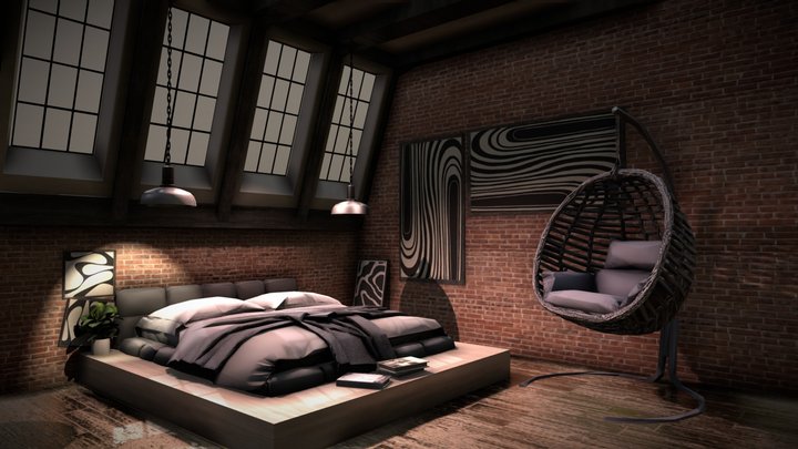 interior (8) bedroom – Kostenloses 3D-Modell STL