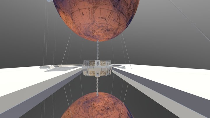 Pavillon De Mars Animated - FOV 80° 3D Model