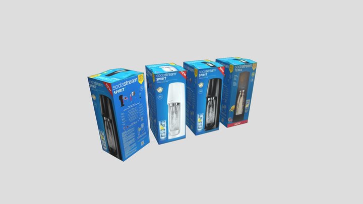 soda stream boxes 3D Model
