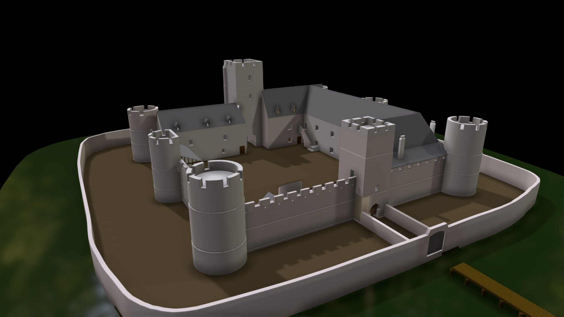 Brie Comte Robert - Château XIIe s — Sketchfab embed 3D viewer