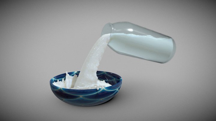 Pouring Milk 3D Model