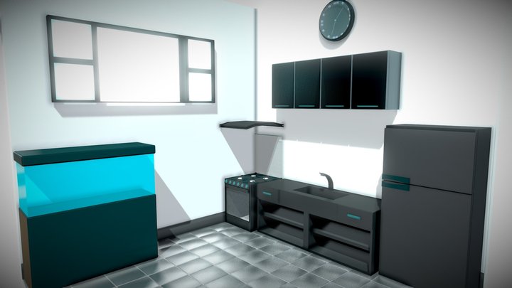 Mini Kitchen 3D Model