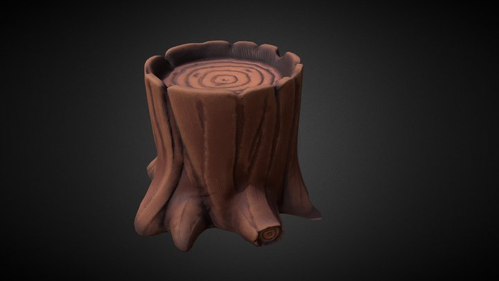 Tree Stump Stylised Asset