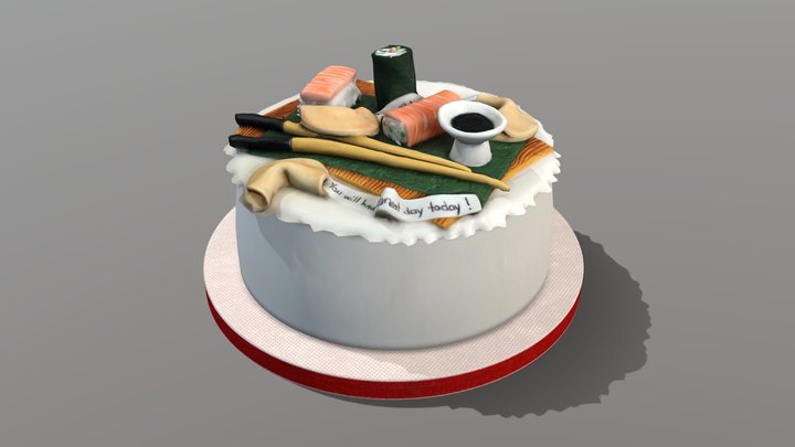 Sushi Cake 3D Model