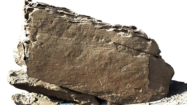 Nasca Valley Rock Art Site - X02 Rock 2 3D Model