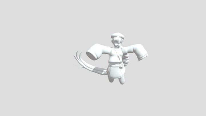 cute anime girl 3D Model