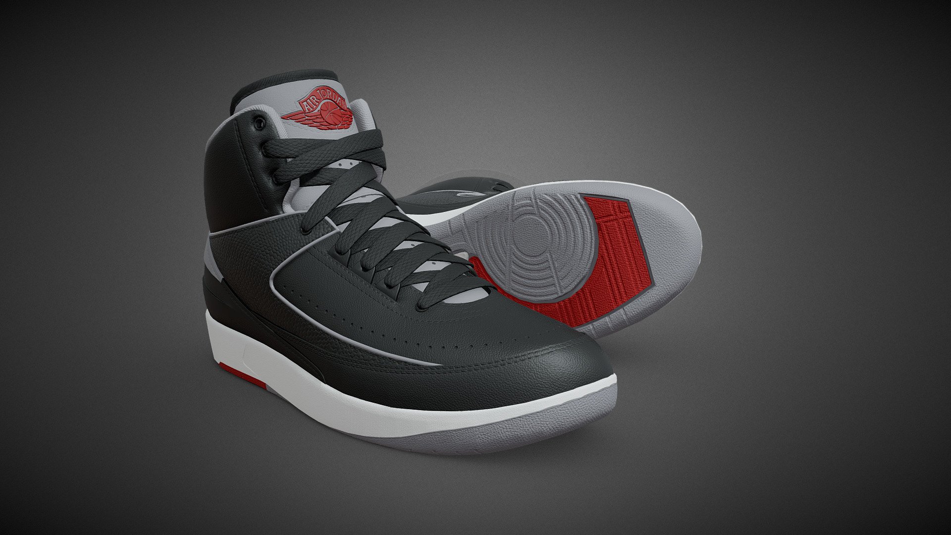 Air Jordan 2-Retro Sneaker_PBR Model - 3D model by maxwell (@manacards ...