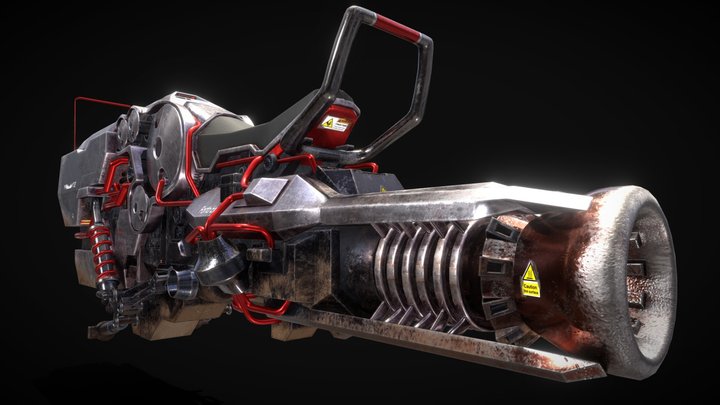Muscle Hover Bike 3D Model