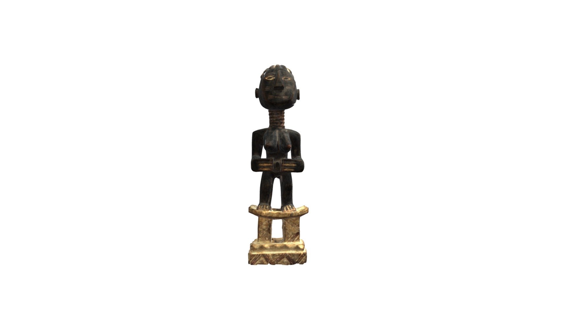 Kulango People Royal Female Ancestral Figure Download Free 3D model