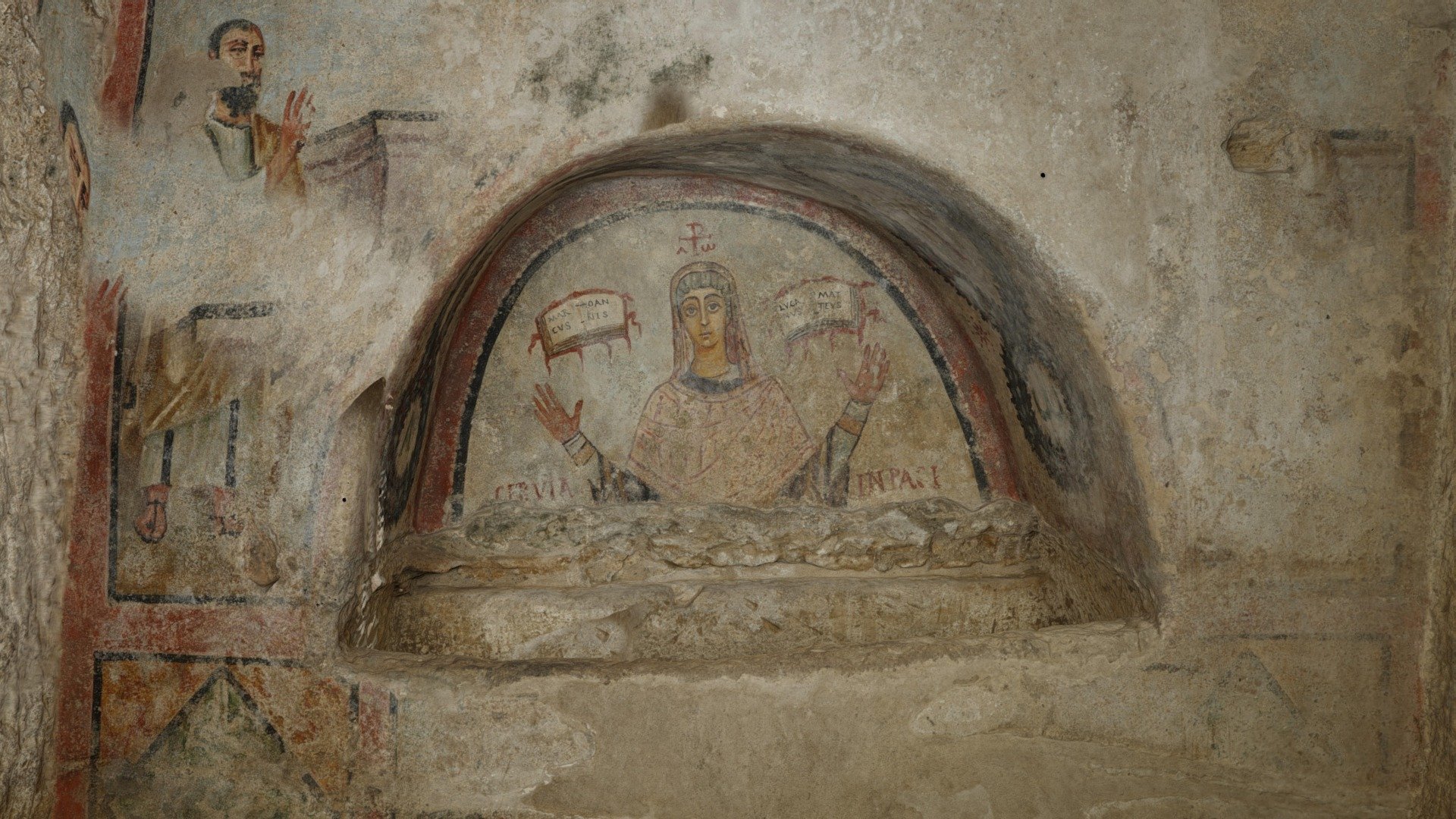 San Gennaro Catacomb Tomb and Fresco, Napoli (1)