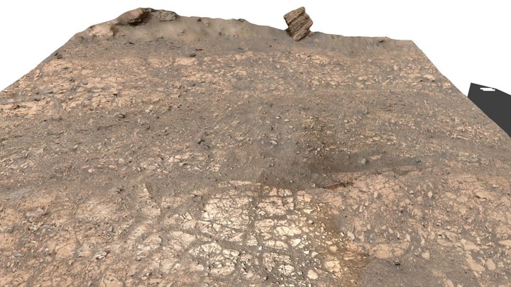 M2020 ZCAM -- Hogwallow Flats, Sol 461 – Kostenloses 3D-Modell STL