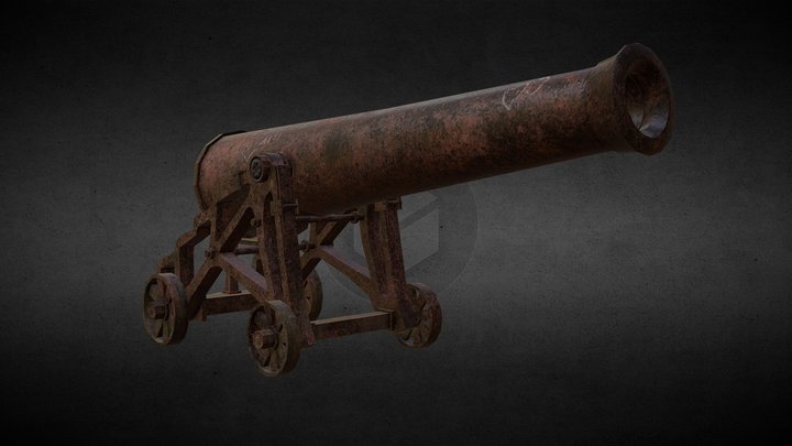English-Canons-on-Kolaba-Fort-Mumbai 3D Model