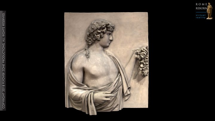 3D rendering of Antinous Relief