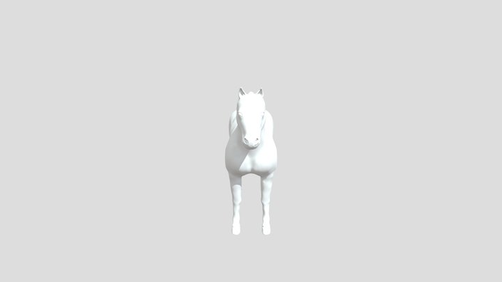 High Poly Horse 3D Model