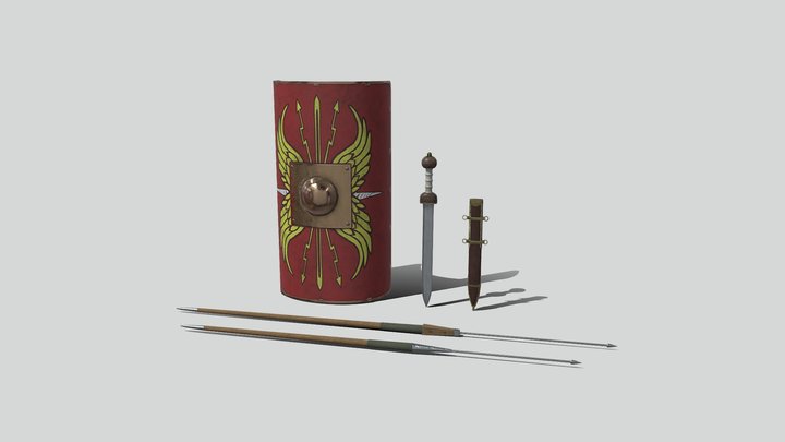 Roman Weapons Pack 3D Model