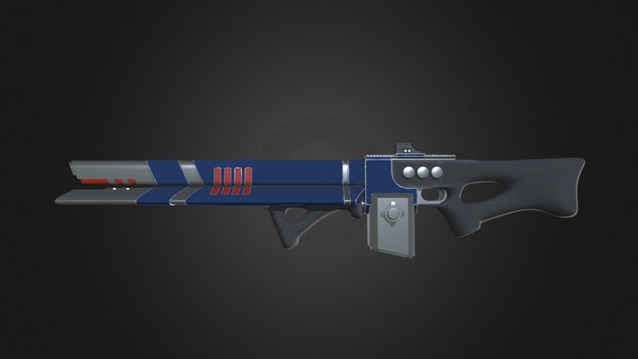 Tri-focus laser rifle 3D Model