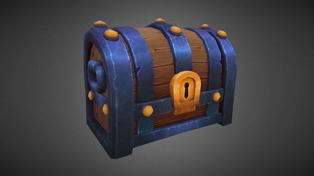 Stylized Treasure Chest 3D Model