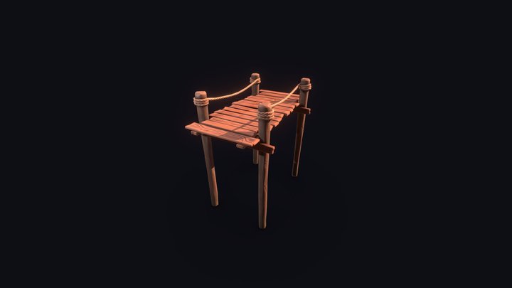 Stylized Medieval Dock 3D Model