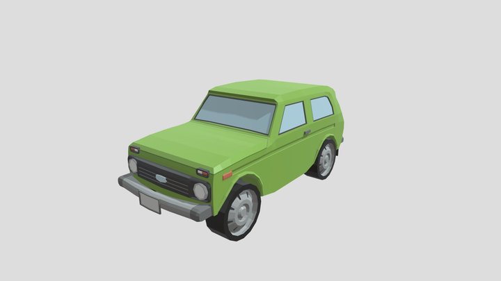 Low poly lada niva 3D Model