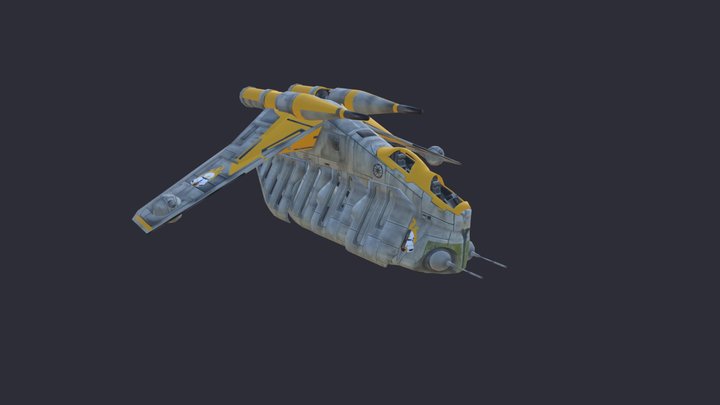 22nd Airbone Gunship 3D Model