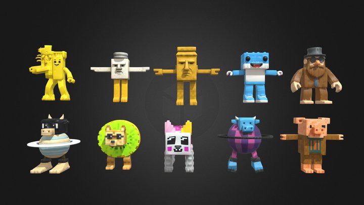 Steal a Brainrot pack 1 3D Model