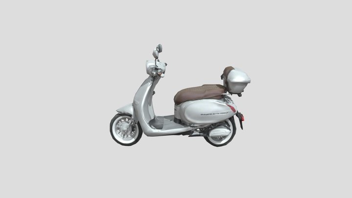 Silver Elegance Scooter 3D Model