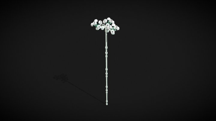 Auxiliary flower (for rose bouquet) 3D Model