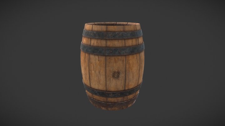 Whiskey Barrel 3D Model
