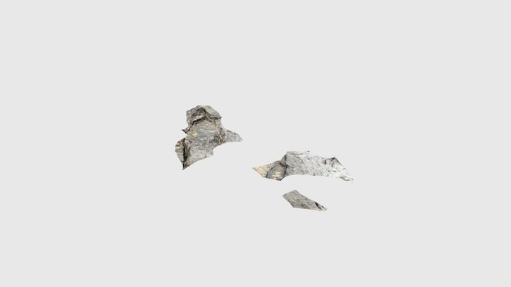 Hook head limestone with veins split 3D Model