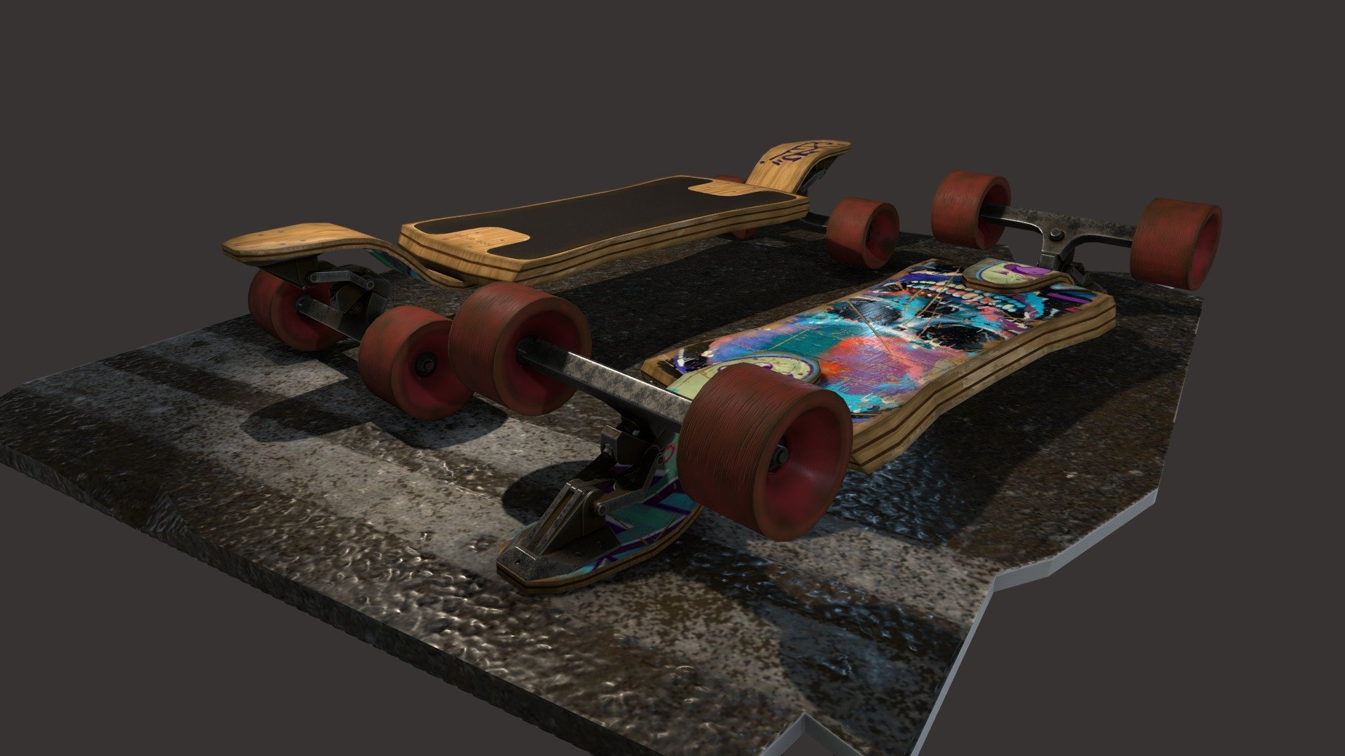 Skateboard 3D model by krilov.aleksandr [b6823a7] Sketchfab